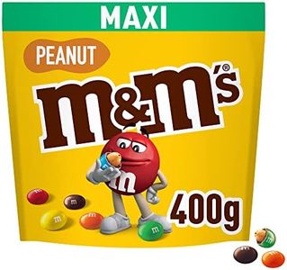 M&M's Peanuts Snack de Cacahuete y Chocolate con Leche, Chuches Halloween, Chocolate Regalo (400g)