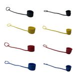 4Sets Rubber Dust Caps/Plugs For 3/8 Body Flat Face Hydraulic Bobcat Skid Steer Quick Couplers (Red,Yellow,Black,Blue)