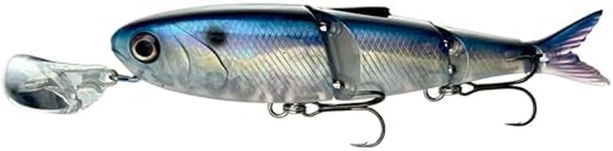 Headbanger Spitfire 6-1/2″ Topwater Fishing Lure – Natural Shad – Hybrid Wakebait & Propbait for Bass, Pike, Musky – Hard Body Swimbait with Action Lip & VMC Hooks