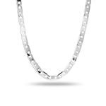 LeCalla 925 Sterling Silver BIS Hallmarked 4 MM Italian Mariner Link Chain Necklace for Men Women 22 Inches