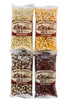 Amish Country Popcorn | 4-4 oz Bags | Popcorn Kernel Variety Sampler | Baby White, Red, Medium Yellow and Purple Popcorn Kernels | Old Fashioned, Non-GMO and Gluten Free