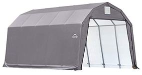 ShelterLogic ShelterCoat Barn Style Garage, Grey, 12 x 24 x 9 ft.