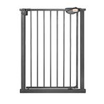 UBRAVOO Baby Gate for Dogs,Height 100CM Door Safety Gate for Child 76-84 cm Wide Auto Close Triple Lock Open Keep Stair Gate(Black)