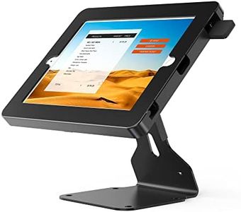 Beelta Tablet POS Stand Compatible with iPad 10.2" Gen 7 8 9th, Heavy Metal Flip Lockable Rotate Swivel Tablet Stand for Desk