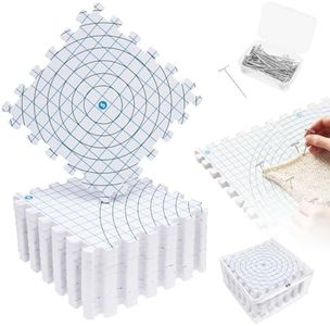Blocking Mats for Knitting, 9 Pack Thick Blocking Boards Kit Easy to Install Portable Blocking Mat and Pin Set Safe Stable Foam Blocking Mats with Pin for Crafting Work