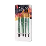 Pidilite Fevicryl Fine Art Synthetic Taklon Round Brush Set of 7, Paint Brush Set for Painting with Acrylic, Watercolours, Oil Colours, (Size: 0,2,4,6,8,10,12)