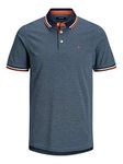 JACK & JONES Mens Classic Polo Shirt - Denim Blue - XXL