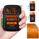 Guijinga Emergency Blanket, 2-Pack/4-Pack Emergency Blanket for car, Gigantic & Extremely Thick Space Blanket, Suitable for Outdoor Survival, Camping, and Hiking