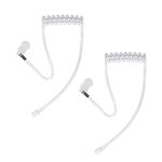 AIRSN Acoustic Coil Tube for Motorola Kenwood Two Way Radio Walkie Talkie Earpiece (Pack of 2)