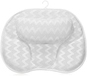 Bath Pillow for Tub, Premium Waterproof Bathtub Cushion with Non-Slip Suction Cups, Luxury Home Comfortable Spa Quick Dry Air Mesh Bathtub Pillows