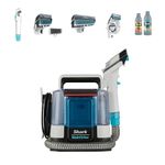 Shark StainStriker Pet Stain and Spot Cleaner, Compact Carpet and Upholstery Cleaner with Powerful Suction, Dual Cleaning Formulas, 4 Tools, Removes Stains, Odours and Dirt, White/Turquoise PX200UKT