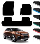 GCM - Car Floor Mats for Peugeot 3008 2016 To 2024 (Also for Hybrid) Full Coverage Floor Protection - Anti Slip & Fit Car Mat with Clips Easy to Clean Car Carpet for All-Weather- Grey Edging, Carpet