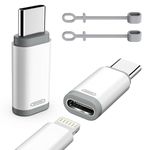 TiMOVO Adapter for Lightning Female to USB C Male Adapter, 2 Pack USB-C to Lightn-ing Adapter with Anti-Lost Loop, Charge & Data Sync for i-Phone 15/16 Pro Max Plus, iPad Pro/Air, Not for Audio/OTG