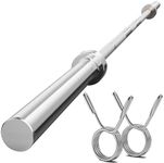 FEIERDUN 7FT Olympic Barbell, 1900LBS Strength Training Bar for Weight lifting, Alloy Steel, Center knurl, Suitable for 2 inch Plates