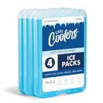 Fit & Fresh XL Cool Coolers Freezer Slim Ice Pack for Lunch Box, Set of 4, Xtra Large, Blue, 4 count (Pack of 1)