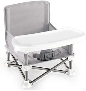 HB.YE Baby Folding Dining Chair Portable High Multifunctional Child Little Seat Dining Aluminum Alloy Travel Compact Booster Seat with Tray