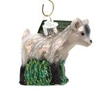 Old World Christmas Ornaments Farm Animals Glass Blown Ornaments for Christmas Tree, Pygmy Goat