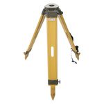 Fiberglass Surveying Tripod, Heavy Duty Green Fiberglass and Wood Tripod with Dual Clamp and Copper Center Screw for Robotic Total Stations and Theodolite (Flat Head-C)