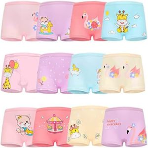 JackLoveBriefs Girls Boyshorts Underwear with 12 Packs Panties for Girls Multicolor(3-5T)