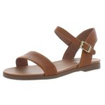 Steve Madden Women's Dina Flat Sandal, Tan Leather, 5 UK