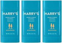 Harry's Deodorant & Antiperspirant - Odor & Sweat Control Antiperspirant for Men - Redwood, 2.5 Oz (Pack of 3),blue