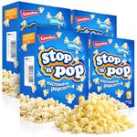 SOL 12pk x 85g Stop 'n' Pop Microwave Popcorn Kernels, Salted Popcorn Microwave Pop Corn, Ready in Minutes Tasty Snack for Family Movie Nights, Easy to Prepare, Ideal for Sharing Fun Moments at Home