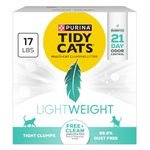 Purina Tidy Cats Lightweight Free and Clean Unscented, Multi-Cat, Clumping, 99.9 Percent Dust Free Cat Litter - 17 lb. Box