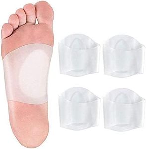 EWRGGR 2 Pair High Arch Support Brace Compression Sleeve with Gel Pad Cushion Pillow for Flat Feet Foot Arch Support Shoe Insert Insole, Helps Relief Plantar Fasciitis under Boots (2 pair white)