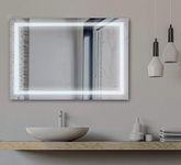 Marabell 20" x 30" LED Lighted Bathroom Vanity Mirror with Anti-Fog, Dimmable and Color Temperature Features