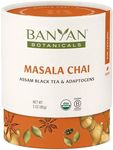 Banyan Botanicals Masala Chai – Organic Masala Chai Tea with Assam Black Tea and Adaptogenic Herbs – Moderately Caffeinated Tea for Balanced Energy – 3 oz, 42 servings – Fair for Life, Non-GMO, Vegan