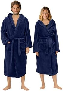 HOMELEVEL Accappatoio Uomo per Stare in Casa - Accappatoio Donna Caldo con Cappuccio - Vestaglia con Cappuccio Morbida - Veste da Camera Invernale