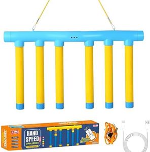 NEKSKA Reflex Sticks Rebounce Game, Reflex Challenge Game, Falling Sticks Reaction Time Trainer with Adjustable Speed Modes for Home, Office & Team Activities (Blue)