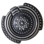 RISEOM Cabinet Door Puller/Wardrobe Drawer Pull Kadi (2, Black-Flower)