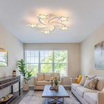 LuFun LED Ceiling Lights,25.6”Dimmable Flush Mount Ceiling Light,5 Stars Close to Ceiling Light Acrylic Chandeliers for Bedroom Living Room Dining Room Kitchen Office,50W/3000-6500K