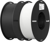 Creality Ender PLA 3D Printer Filament 1.75mm, 2KG Spool (4.4lbs), Dimensional Accuracy +/-0.03mm, No Clogging & Bubbles, Fits for Most FDM 3D Printers (1KG Black+1KG White)