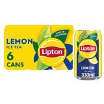 Lipton​ Lemon​ Ice Tea Can 330 ml (Pack of 6), low calorie​ soft drink​, ​100% black tea extract