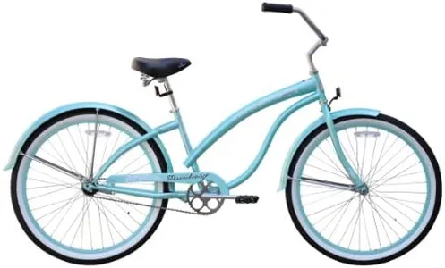 Firmstrong Bella Classic Women's Beach Cruiser Bike, Single Speed Hybrid Bicycle, 26 Inch Wheels, Mint Green
