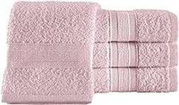 4 Pieces Pink Washcloths Quick-Dry,