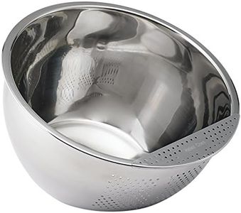 Helen's Asian Kitchen Rice Washing Bowl, 3-Quart, Stainless Steel