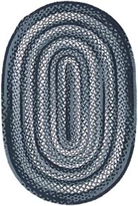 SAFAVIEH Braided Collection Area Rug - 3' x 5' Oval, Grey & Ivory, Handmade Country Rustic Farmhouse Reversible Cotton, Ideal for High Traffic Areas in Living Room, Bedroom (BRD257F)