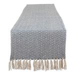 DII CAMZ11270 Braided Cotton Table Runner, Perfect for Spring, Fall Holidays, Parties and Everyday Use, 15x72, French Blue