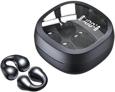 Nasaj JR01 Wireless Earbuds,Bluetooth Headphones,Noise Cancelling Wireless Open Ear Headphones,IPX4 Waterproof Earphones,Headphones Wireless, IPX7 Waterproof Bluetooth Earbuds for Workout Sports