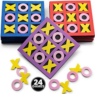 Bedwina Tic Tac Toe (Bulk Pack of 24) 5"x5" Foam Tic-Tac-Toe Mini Board Game Toys for Kids, Birthday Party Favors, Goody Bag Stuffers, Classroom Prizes & Occupational Therapy, Stocking Stuffers