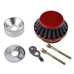 GOOFIT Red Air Filter Stack Choke Kit Replacement for 2 Stroke 23cc 33cc 43cc 47cc 49cc MOTOVOX MVS10 Dirt Mini Pocket Bike Kids ATV Go Kart Big Foot Goped Blad Gas Powered Scooter