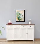 Woodefly Solid Wood Sideboard for Living Room | Elegant Simplicity Wooden Sideboard for Home Organization with Drawer & Doors Storage (Standard (Between 20-40 in Width, 30-40 in Height))