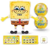 MiraBall Spongebob Squarepants, 3-in-1 Surprise, 2 Pack, Blind Box Toys for Kids - Collectable Characters from TV Shows - Metal Ball, Plush, Stickers, White Ribbon - Collect Them All