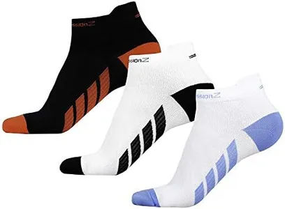 CompressionZ Compression Ankle Socks 3-Pack, Enhance Performance and Aid Recovery (Aqua, Medium)