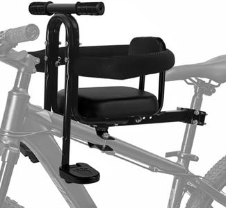 Kids Bike Seat Front Mounted, Child Bike Seat with Foot Pedals and Guardrail, Suitable for Children 2~4 Years, Compatible with All Adult MTB, Weight 60 lbs