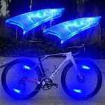 LOODIKA LED Bike Wheel Lights,4 Pack,Bicycle Spoke Lights with Batteries Included,Bicycle Lights for Wheel,Ultra Bright-Waterproof,Best Gifts for Kids Teens Boys Girls! (Blue)