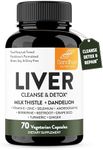 Sandhu's Liver Renew Cleanse Detox, Repair & Support |70 Capsules| 1 Month+ Supply (Pack of 1)| Herbal Supplement for Liver Health| Milk Thistle Dandelion Root with 9 Minerals